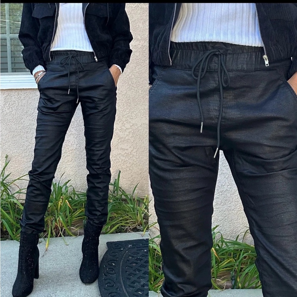 Bevy Flog Pants Shely Black Snake Straight -0137-138